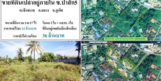 ขายที่ดินเปล่า ซ.ป่าสัก5 เชิงทะเล ภูเก็ต