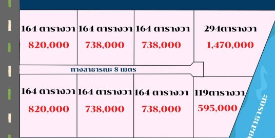 ที่ดินเปล่าแบ่งขายด้านหลังติดลำห้วย มีน้ำไหลเย็นตลอดทั้งปี