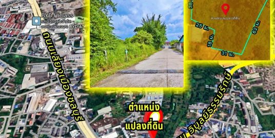 ขายที่ดินสวย ทำเลดี ใกล้นิคมอุตสาหกรรม อมตะนคร ชลบุรี