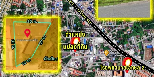 ขายที่ดินสวย แหล่งชุมชน อ่างศิลา จ.ชลบุรี